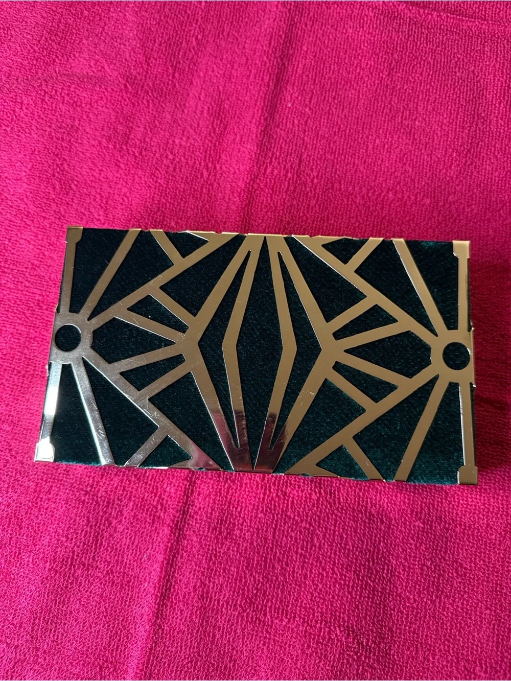 Verde and Gold Geometric Women's Clutch Wallet
